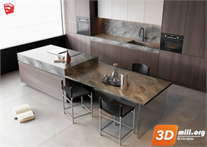 Kitchen island Skp Files